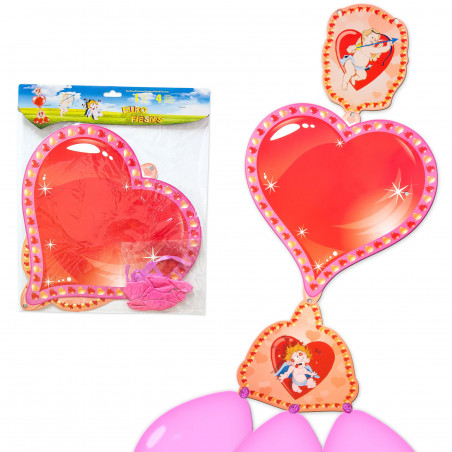 Poster cuore+palloncini