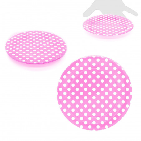 Piatti per rifiuti lunar 18 cm rosa 10