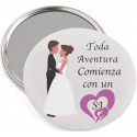 Fazzoletto rosso per il collo con specchio da matrimonio e scatola regalo