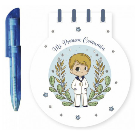 Quaderno con penna per comunione bambino