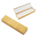 Penna con pennino touch presentata in scatola di bambù con adesivi nuziali