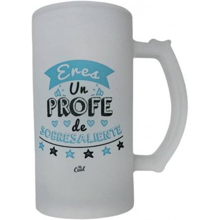 Boccale da birra personalizzato con frase da regalare agli insegnanti