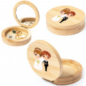 Joyero mini rotondo con adesivo per matrimoni