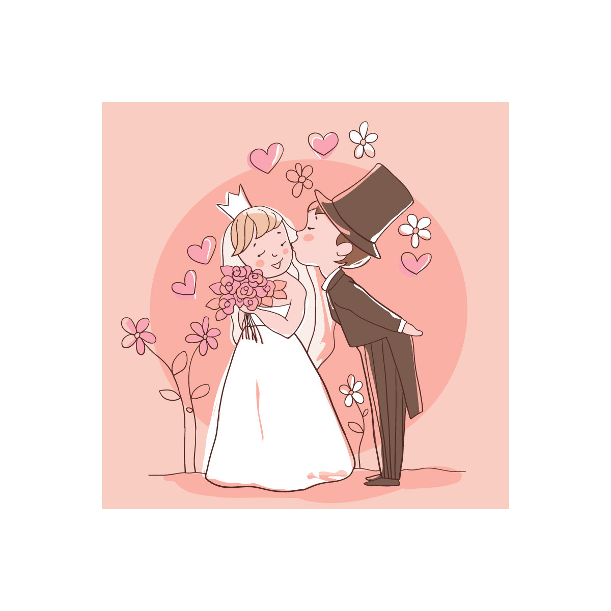 Adesivi sposi matrimonio