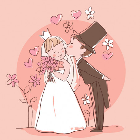 Adesivi sposi matrimonio