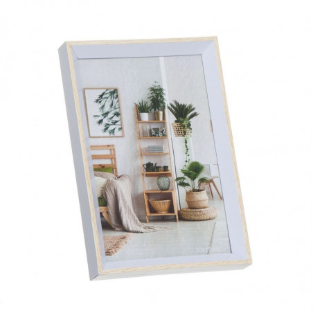 Cornice bianca per foto 10 x 15 cm con sacchetto regalo per comunione