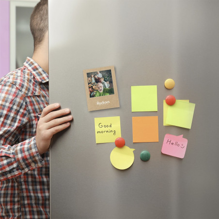 Portafoto magnetico da frigorifero con busta decorativa e adesivi personalizzati