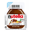 Porzione individuale di Nutella con biscotto a forma di cucchiaio e adesivo per matrimoni personalizzato
