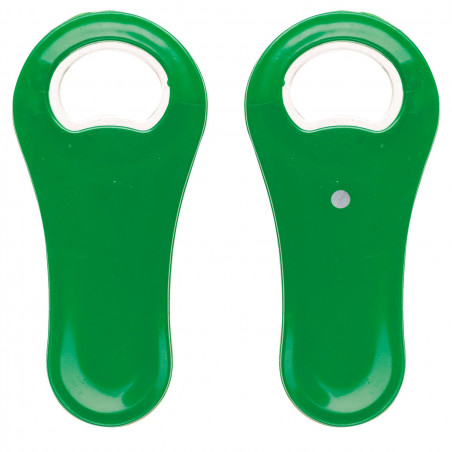 Apribottiglie con magnete con busta e adesivo floreale con frase