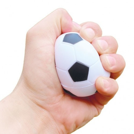 Palla da calcio antistress personalizzata con adesivo in borsa nera