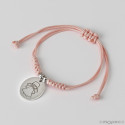 Bracciale con medaglia angioletto con scatolina bianca e adesivo bimbo