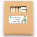 Matite colorate con fogli da colorare in scatola con adesivo personalizzato per compleanni di bambini