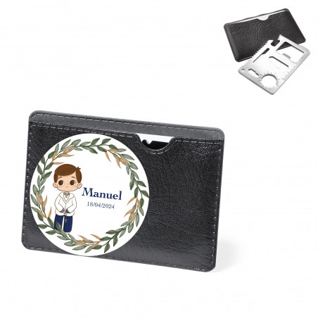 Multitool personalizzato con adesivo per la comunione del bambino
