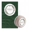 Yo-yo di legno personalizzato per comunione con busta kraft verde