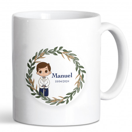 Tazza personalizzata come regalo per la comunione di un bambino
