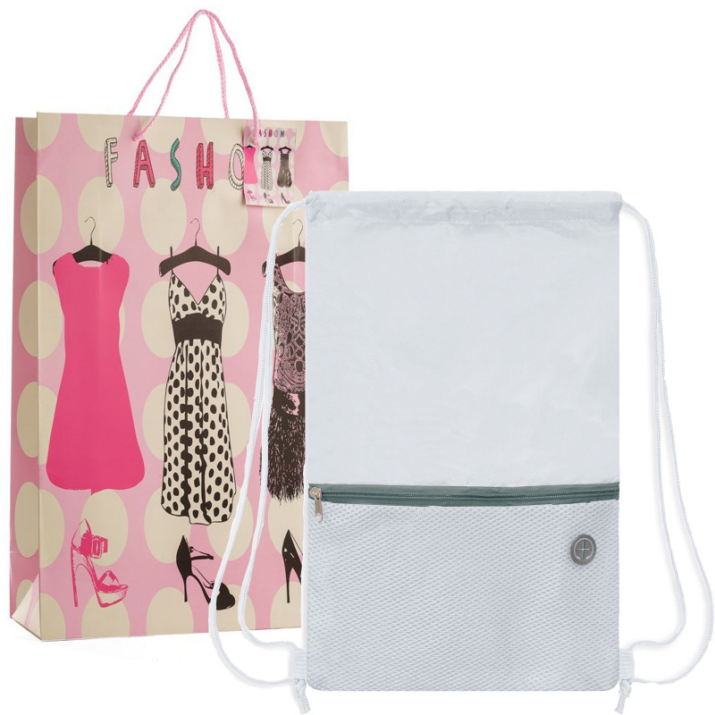 Zaino sacco bianco da regalare a una donna