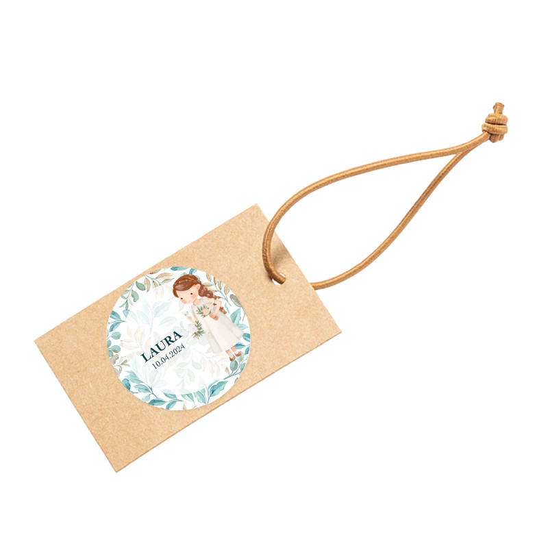 Hangtag personalizzato per dettagli comunione bambina