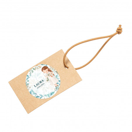Hangtag personalizzato per dettagli comunione bambina