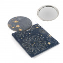 Specchietto tascabile in sacchetto di stoffa con cartoncino personalizzabile
