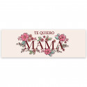 Adesivo decorativo con frase ti voglio bene mamma 6x2 cm