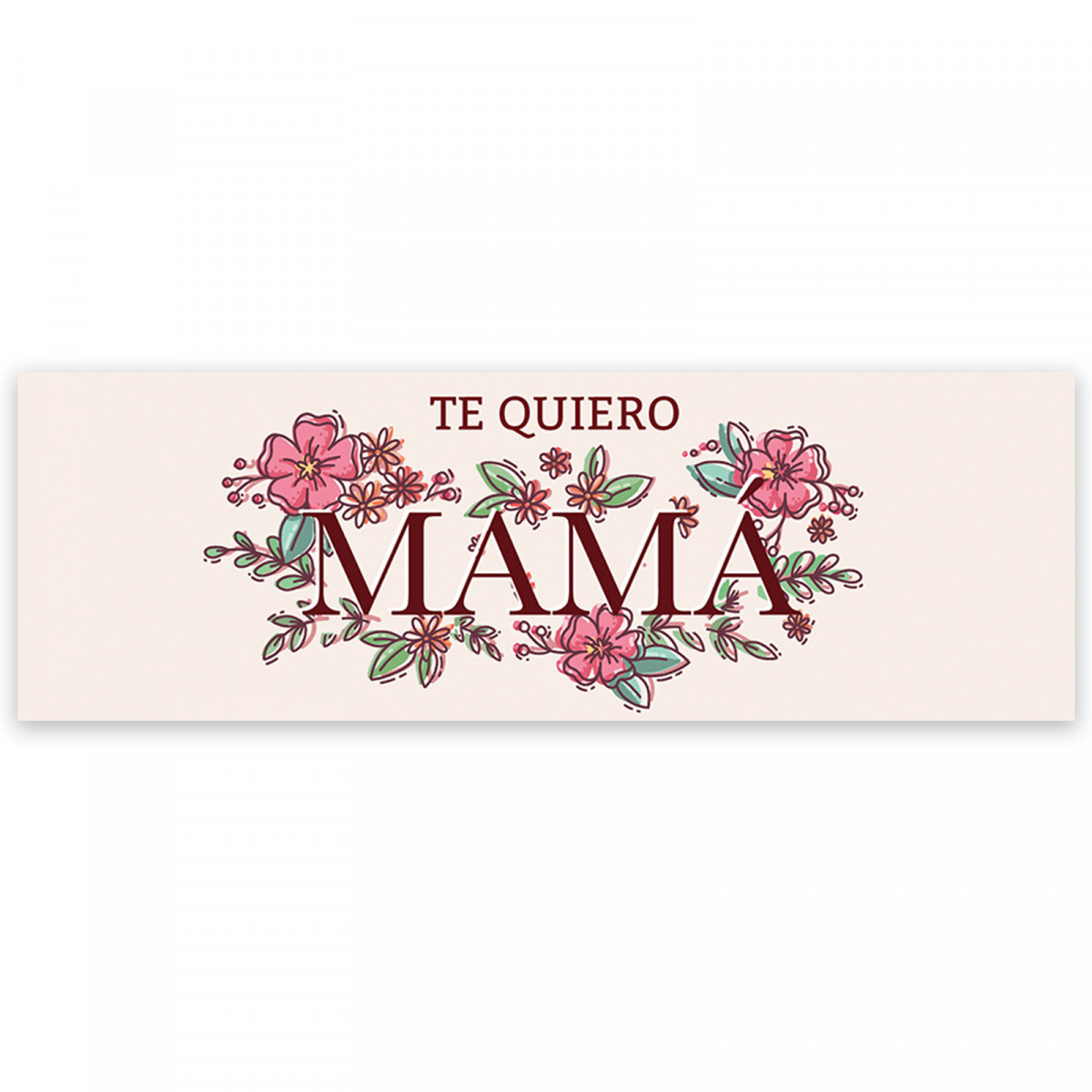Adesivo decorativo con frase ti voglio bene mamma 6x2 cm