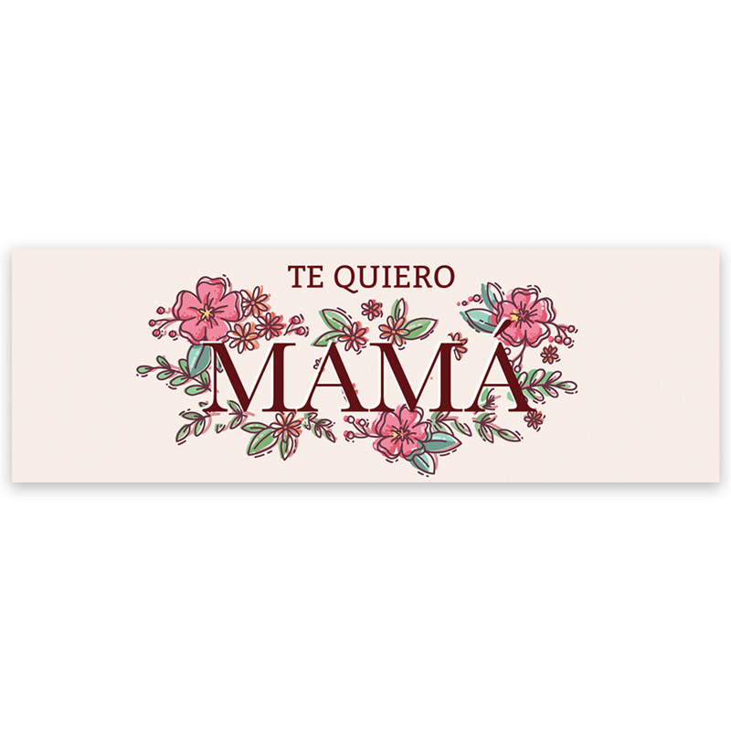 Adesivo decorativo con frase ti voglio bene mamma 6x2 cm