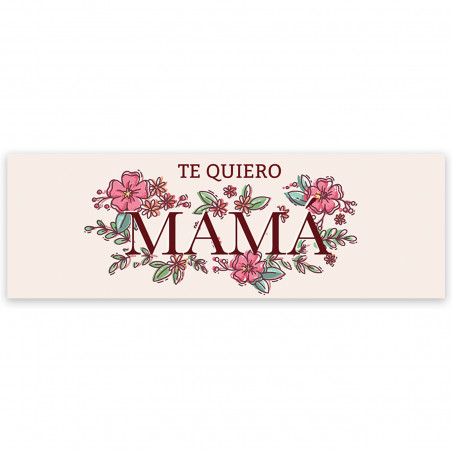 Adesivo decorativo con frase ti voglio bene mamma 6x2 cm