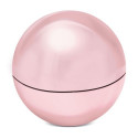 Balsamo per labbra rosa presentato in una scatola con adesivo personalizzato per la comunione con il nome dell'ospite