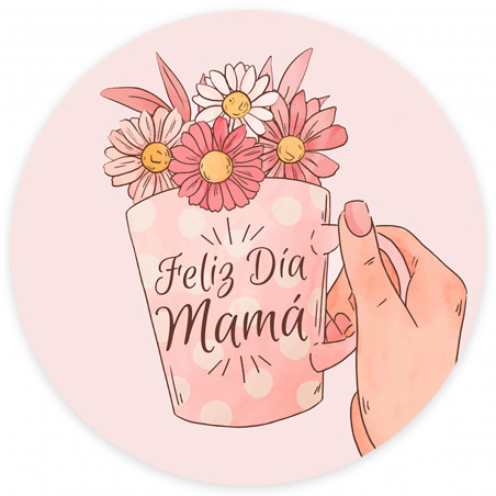 Piccolo adesivo per regali festa della mamma 3 cm buona festa della mamma