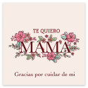 Necessaire in busta kraft con adesivo personalizzato per il regalo della festa della mamma