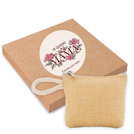 Portafoglio in scatola decorato con adesivo personalizzato per i regali della festa della mamma