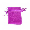 Portamonete e penna porta rossetto in sacchetto di organza decorato con adesivo personalizzato per la comunione