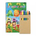 Libro da colorare con adesivi e matite colorate per regali economici per bambini