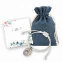 Braccialetto angioletto con biglietto personalizzabile in sacchetto regalo