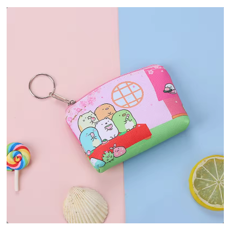 Borsa kawaii con chiusura a cerniera e anello per appenderla