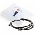 Bracciale in pelle con decorazioni con custodia per comunione