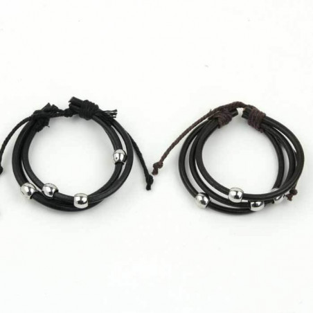Bracciale in pelle con decorazioni con custodia per comunione