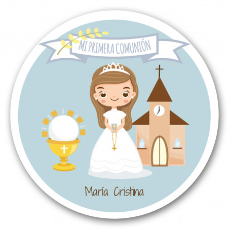 Gioco di puzzle del formaggio con adesivo personalizzabile per la comunione delle bambine