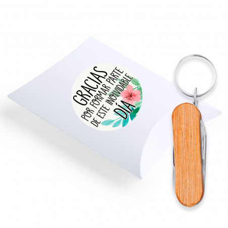 portachiavi bussola penna scatola cartone personalizzato adesivo