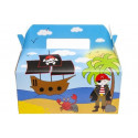 Set pirata con portachiavi quaderno e lecca lecca in scatola per i dettagli dei bambini