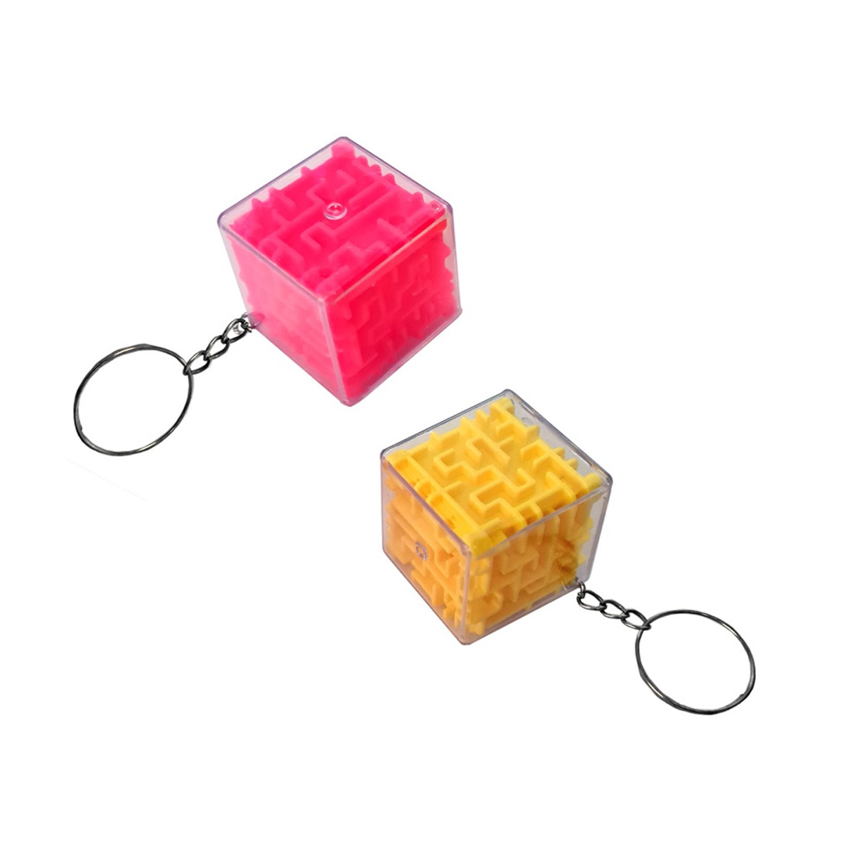 Portachiavi puzzle con labirinto di cubi