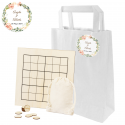 Sudoku in legno con sacchetto kraft e adesivo personalizzato