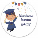 Adesivo personalizzato da 3 cm. per la laurea di un bambino
