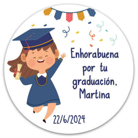 Set da colorare con adesivi di laurea personalizzati per ragazze