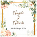 Cornice portafoto senza cornice per regali per gli ospiti in una borsa regalo e adesivo personalizzato