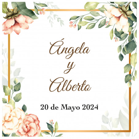 Cornice portafoto senza cornice per regali per gli ospiti in una borsa regalo e adesivo personalizzato
