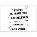 Adesivo trasparente 5 x 7 cm con frase di ringraziamento