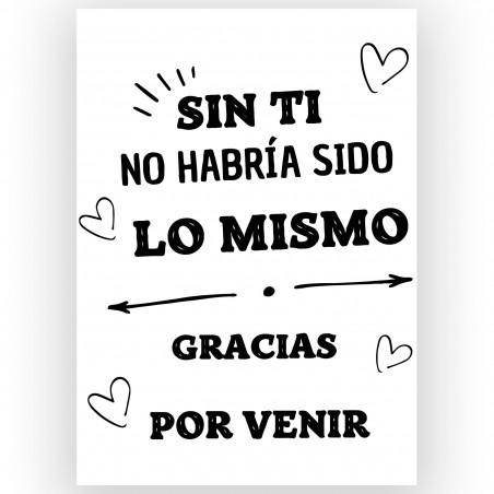 Adesivo con frase di ringraziamento 7 x 5cm