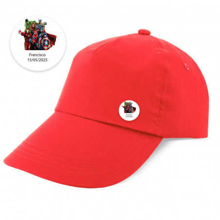 Cappellino 100% cotone con stemma personalizzato per i dettagli del compleanno