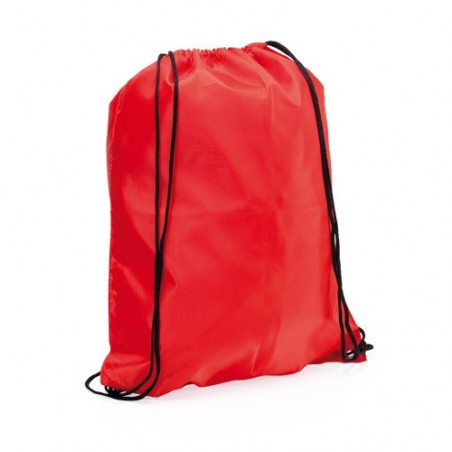 Zaino rosso con coulisse e pistola ad acqua a forma di animale con etichetta con foto personalizzata
